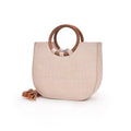 Custom Waterproof Open Closure Hobo Style Soft Foldable Women Shopping Portable Tote Bag with Wood Handle