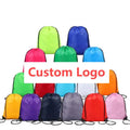 Custom Full Color Logo Drawstring Bag Backpack Recycled 210d Polyester Large Drawstring Swimming Bags With Printed Logo