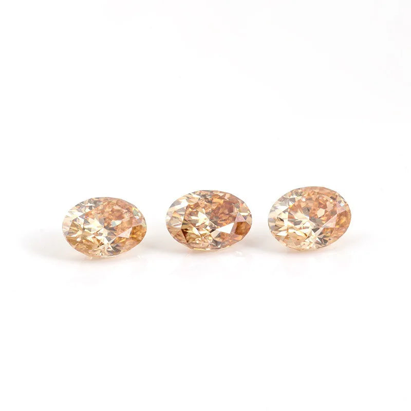 Best Selling Champagne Colored Moissanite Vvs1 Gra Certified Colored Moissanite Diamond Loose Stone