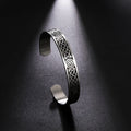 My Shape Cuff Bangles for Men Women Celtics Knot Spiral Black Silver Color Stainless Steel Bangle Bracelet Retro Viking Jewelry