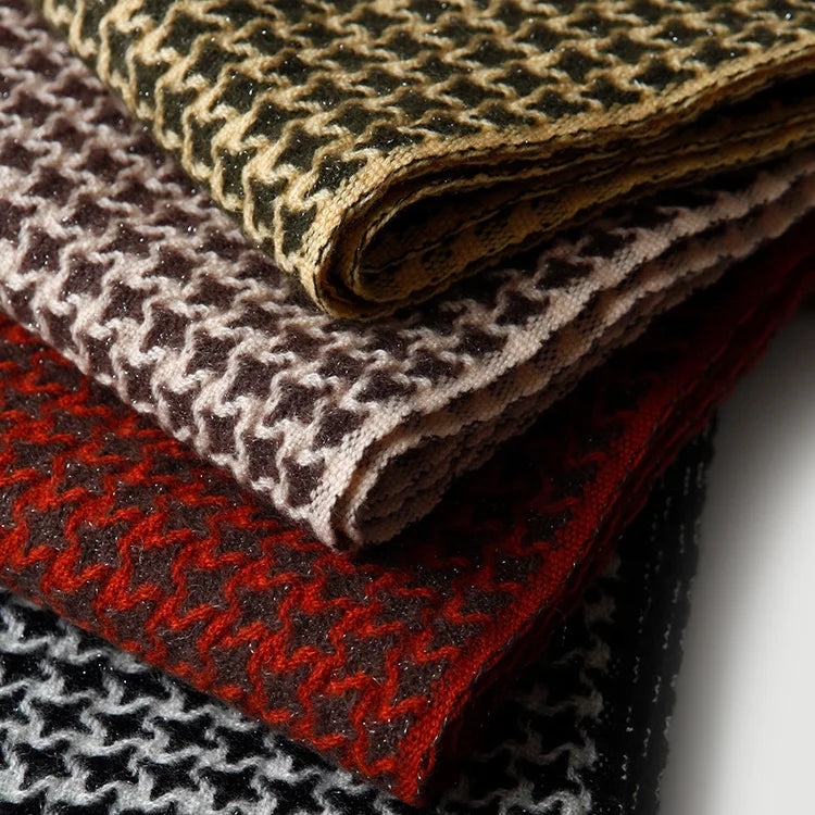 Winter Long Scarves Start Pattern With Silver Metallic Cashmere Scarf Luxury Hot