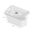 2-Compartments Drain Tray Fridge Organizer with Lids Keep Food Fresh