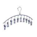 2023 New Semicircle Stainless Steel Hanger Stand Underwear Storage Hanger With Clip Socks Organizer  Hangers for Pants