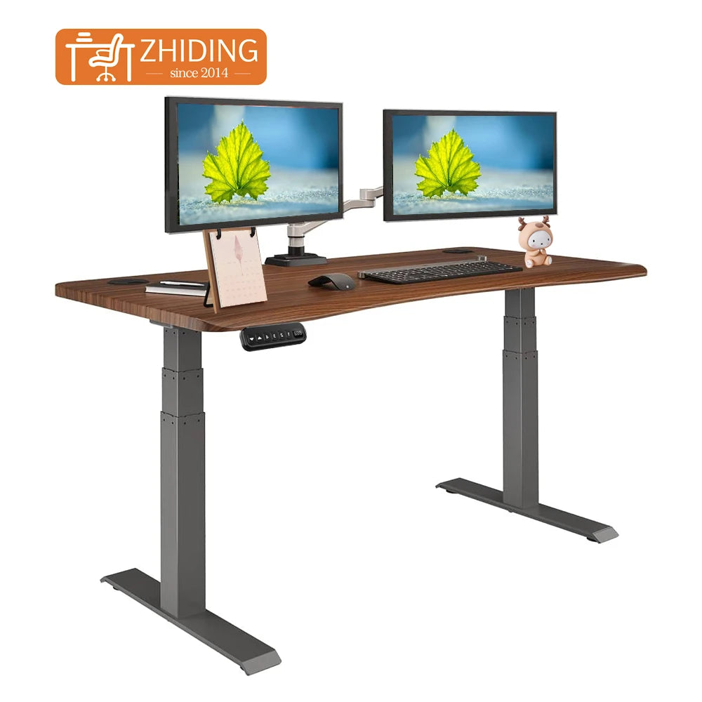 Dual Motor Electric Adjustable Standing DeskHeight Adjustable Desk Frame Sit Stand Desk Bureau Assis Debout