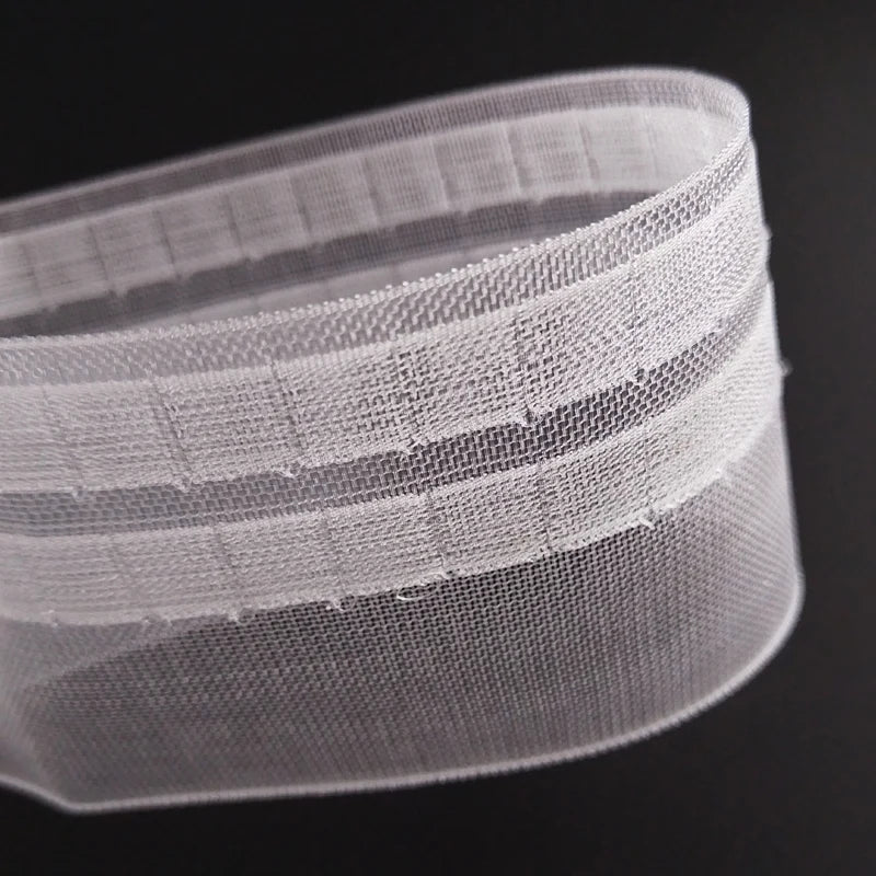 S Fold S-wave Ripple Fold Hook S-fold s Wave Curtain Rod Track Rail Translucent Head Heading Header Tape