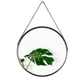Jinn Home Modern round Decorative Wall Hanging Mirror Black Glass with Stylish Design