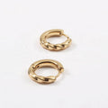 Ins Style Mobius Strip Design 12mm Tiny Lovely Women Stainless Steel Hoop Earrings