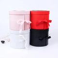 Wholesale Embossed Recycled Double Layer Rotating Cylinder Heart Shape Wedding Gift Packaging Box Pink