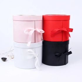 Wholesale Embossed Recycled Double Layer Rotating Cylinder Heart Shape Wedding Gift Packaging Box Pink