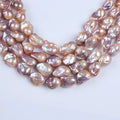 ZHUJI Baroque Pink Purple Freshwater Pearl Strands Natural Freshwater Pearls on Sale White Color