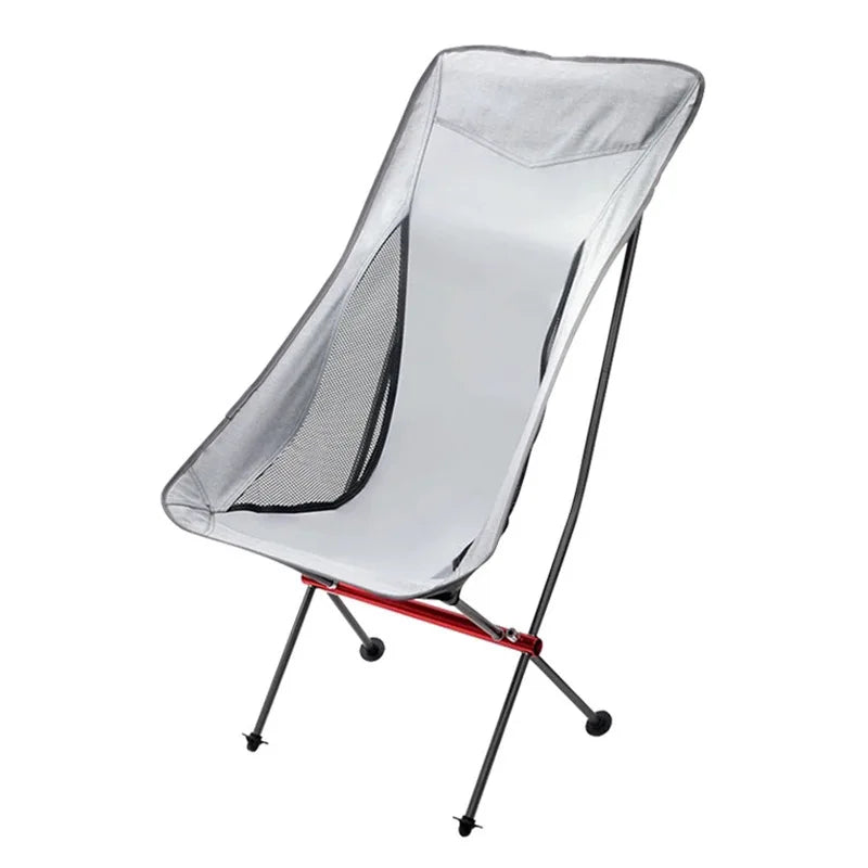 2025 Customized Outdoor Leisure Picnic Beach Fishing Moon Chaise UltraLight Portable Folding Camping Chair for Hiking