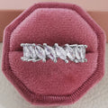 Heavy-Duty Full Diamond Horse Eye Cubic Zirconia Ring for Women Lightweight Luxury Exaggerated Personality Ring
