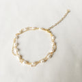 AAA Rice Pearl Bracelet 17+5cm Vintage Style 14K Gold Filled 3-4mm Small Fewer Flaw for Wedding Party and Gift