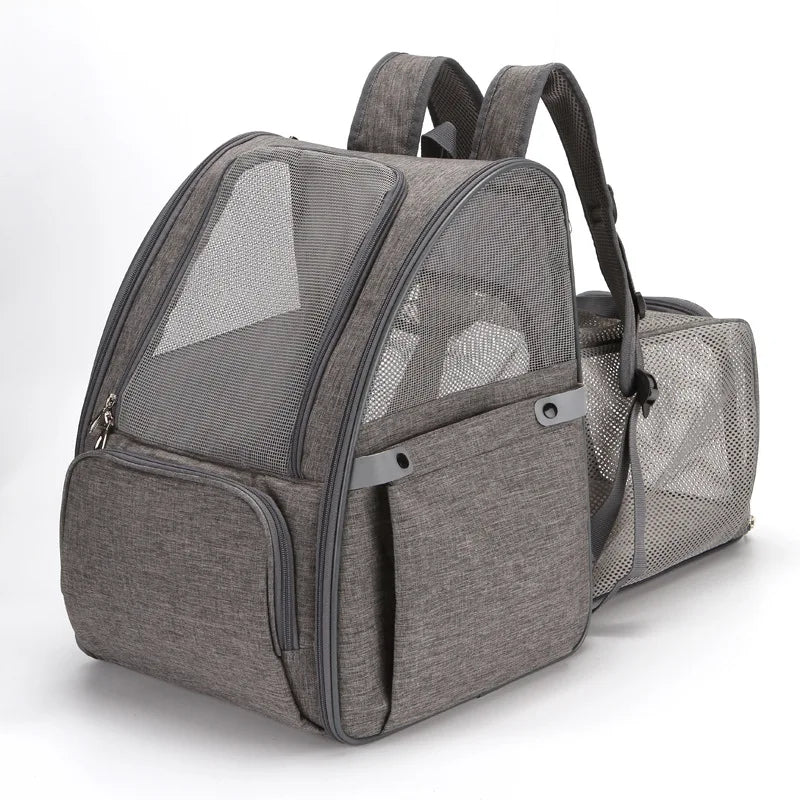 Cat Bag Pet Backpack Outdoor Portable Foldable Cat Backpack Breathable Travel Oxford Fabric Mesh Travel Collapsible Cat Products