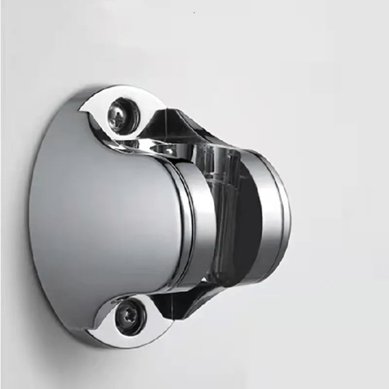 ABS Space Rotation Fixed Base Bathroom Wall Mounted Chrome Finish Shower Nozzle Hook Universal Shower Head Holder Adjustable