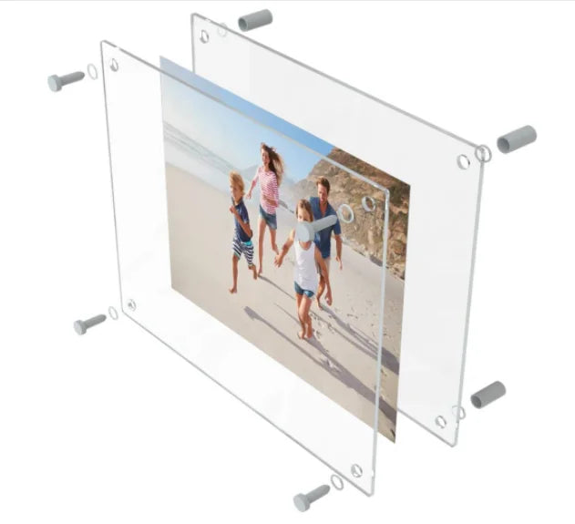 Acrylic Picture Frame for Wall Floating Hanging Photo Frame Gift for Home Office Display
