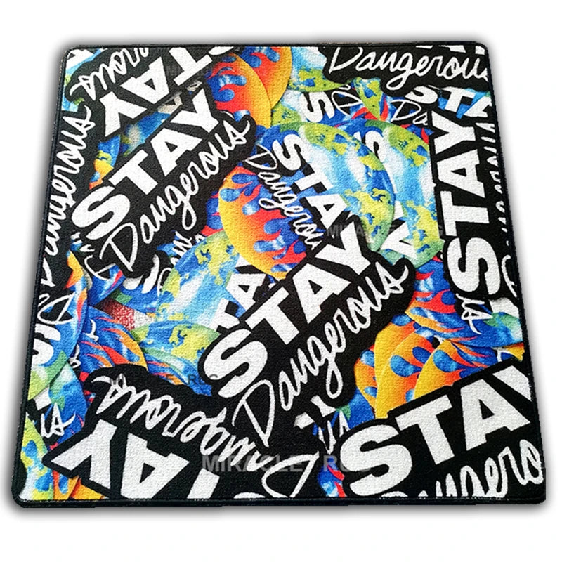 Stock Custom Print Anime Carpets and Rugs Logo Modern Living Room Large Dropping Area Rugs for Living Room