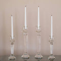 Clear CRYSTAL Glass Candlesitck Candle Holder MH-Z0081