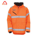 Hi Vis Safety Fleece Zip Hoodie Sweatshirt ANSI Class 3 Reflective With Black Bottom for Men  Hi-Vis Lime Zipper Sweatshirt