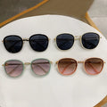 Stylish Trendy Anti Blue Light Blocking Metal Optical Eyewear Rectangle Frame Big Glasses Women Men Fashionable Lens Position