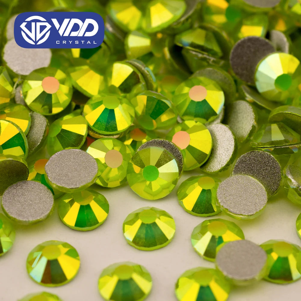 VDD 481 Gleam-Yellow SS4-SS30 High Quality Glass Rhinestones Crystal Flatback Strass Bright Stones for DIY Nail Art Accessories
