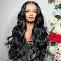 13*6 HD Lace Frontal Wigs for Women 5*5 Lace Closure 100% Human Hair Natural Black Glueless Wig 180 Density Loose Wave