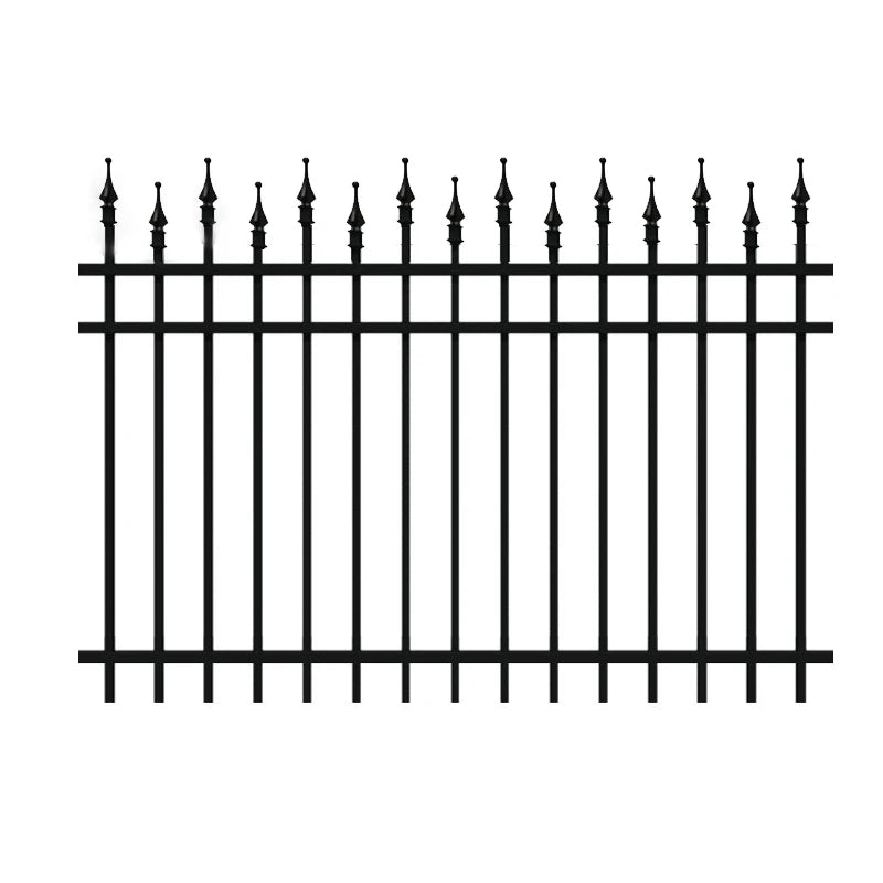 New Design OEM Wrought Iron Fence Panel Steel Metal Picket Ornamental Fence Steel Square Tube Fence Designs