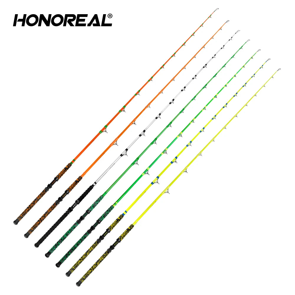 HONOREAL MH 60LB 7'6" Grow Green Yellow Customized Color 20-60lb Medium Heavy Catfish Rod Casting