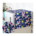 Two Doors PEVA Kitchen Multifunction Geometric Floral Refrigerator Waterproof Storage Hanging Bag Fridge Dust Cover