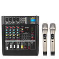 Biner GM4X 350W*2 4 Channel Audio Power Amplifier USB Powered Audio Mixer with 2 Wireless Microphones