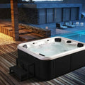 VIRPOL RL-J535 6-Adults Capacity 37-Jets Acrylic Hot Tub Modern Design Eco-Friendly Easy-Set Freestanding Outdoor Spa Tub