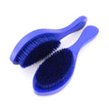 Wholesale Blue Curved Wave Brush 360 360 Wave Brush Wooden Hair Brush Beautiful Wave Shape 360 Wavebrush with Custom logo