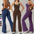 Best Quality Plus Size Four-Way Stretch Hollow Beauty Back Yoga Bodysuits Hip Lifting Fold Micro-carabinized Breathable Sports