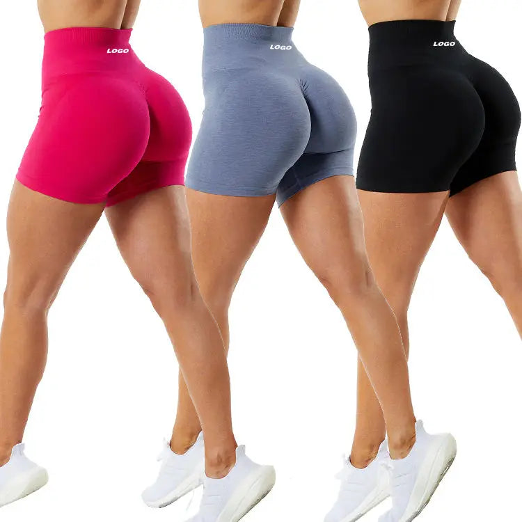 2025 New Arrivals Seamless Womens Gym Shorts Quick Dry Scrunch Butt Workout Shorts for Women Plus Size Fitness Women Gym Shorts