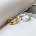 VIANRLA Simple Adjustable Ring 925 Sterling Silver Thick Band Ring for Women