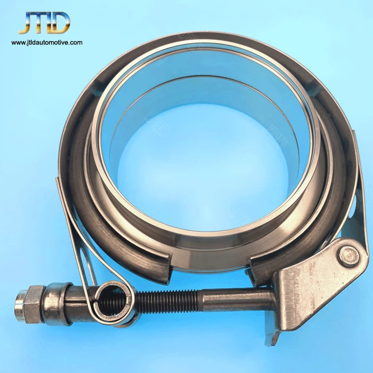 JTLD 304SS Performance Heavy Duty T-Bolt Turbo Exhaust Interlocking V Band Exhaust Pipe Clamp and Flanges