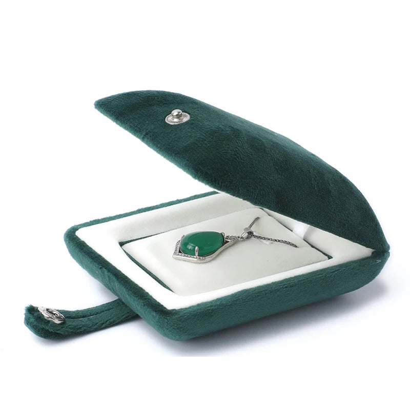 New Luxury Velvet Necklace Box Pendant Box Earrings Emerald Pearl Ring Bracelet Customized Jewelry Packaging Wholesale