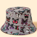 Unisex Fashion Butterfly Bucket Hat Summer Fisherman Cap for Men Women Teens
