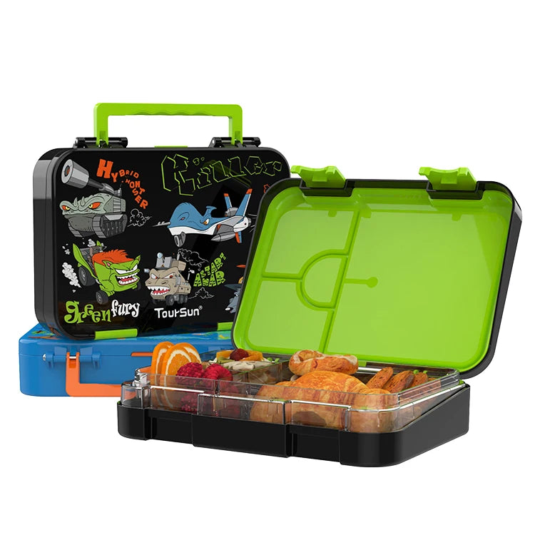 Children's BPA-Free Leakproof Salad Fresh-Keeping Plastic Food Storage Container Heatable Kids Bento Lunch Box