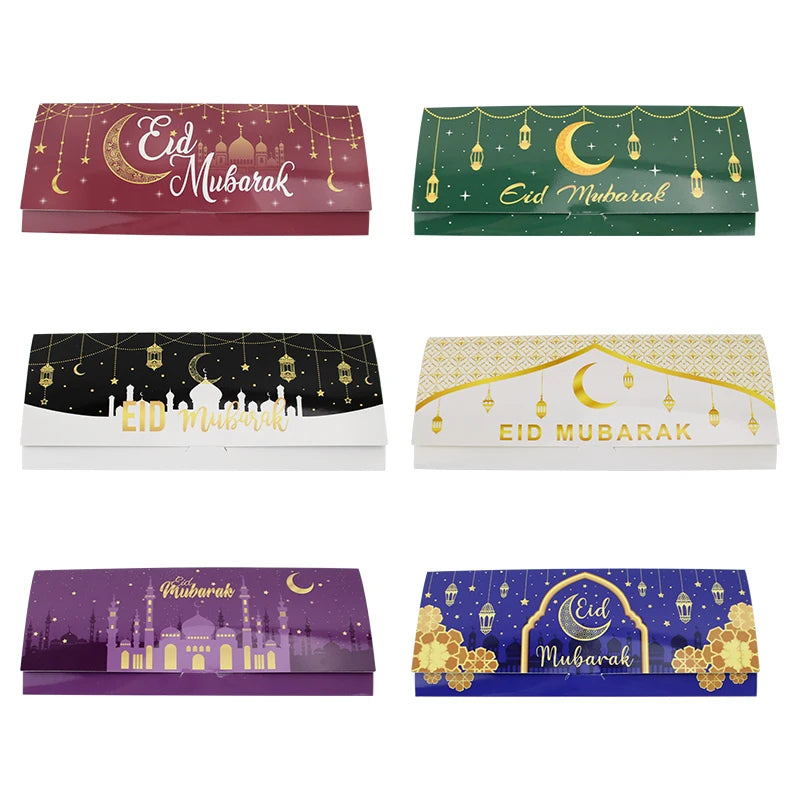 Eid Mubarak Theme Currency Envelopes for Cash Money Cards Holder Ramadan Mubarak Party Favour Gifts Cards for Money