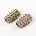 M4 M5 M6 M8 M10 External and Internal Thread Hex Drive 4 Rows Teeth Threaded Insert for Wood