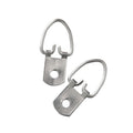 TS-K024 Taiyan Silver One-Hole D Ring Zinc Plated Iron Heavy Duty Rustproof 40x19mm Picture Frame Hanger Hook 500PCS/BAG Wall