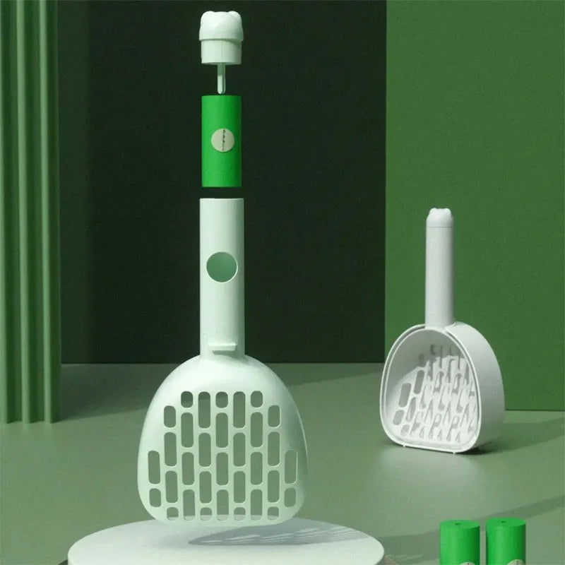Wholesale Easy Scoop Plastic Portable Cat Litter Sand Scoop Shovel with Poop Bag