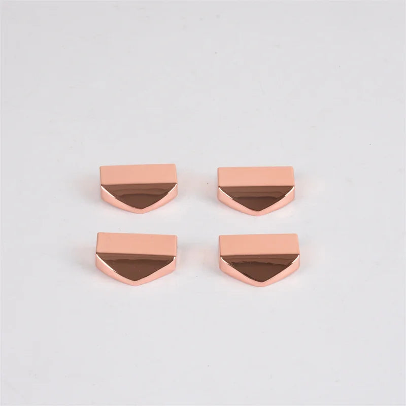 25mm Rose Gold Metal Handbag Purse Triangle Strap Ends Clip Cap