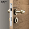 Modern New Design Zinc Alloy Bedroom Door Lock Lever Handle Set Satin Finish for Hotel Villa & Office Interior Use