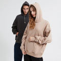 Manufacturers Men Hoodie Blank 400 GSM Oversized Thick Unisex 100% Cotton No String HeavyWeight logo Printing Custom Men Hoodies