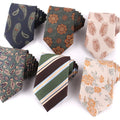 Factory Direct Casual Floral Necktie Color Woven 8cm Striped Tie Men's Business Accessories