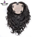 Alibaba Guaranteed Light Density Virgin Premium Quality Soft Thin Hair Silk Base Topper Hair Piece Set for Women
