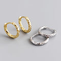 Wholesale Fashion Jewelry 925 Sterling Silver Irregular Concave Points Gold Plated Hoop Earring Jewelry for Women