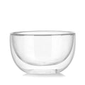 Quality Assurance  Double Wall Glass Bowl for Fruits and Salads clear Double Layer Glass Insulation Bowl